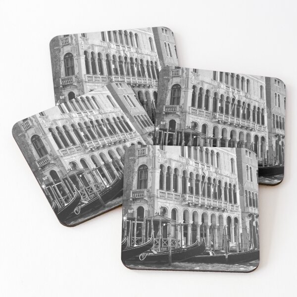 Item preview, View from the Grand Canal in black and white designed and sold by Lauren Clewes Photography.