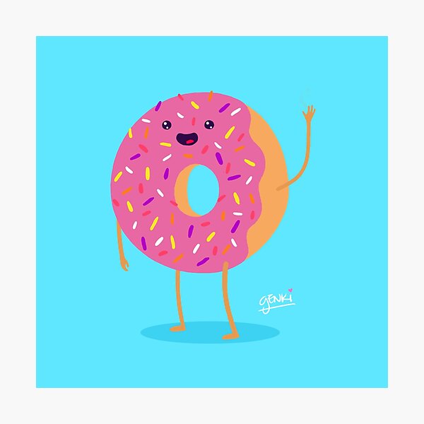 Happy Lil' Donut Photographic Print