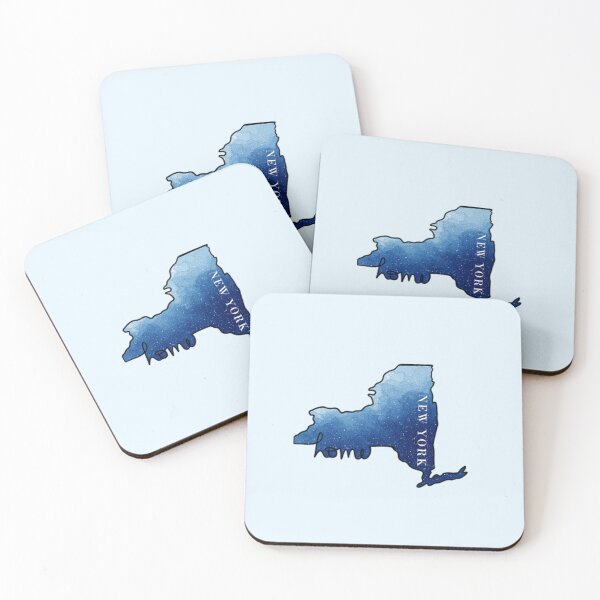 Item preview, New York Home State Outline Blue designed and sold by Dr3amsInInk.