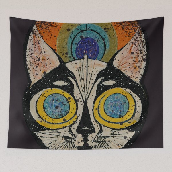 Item preview, Weird Cat Demon, cute, Occult Retro Surrealism designed and sold by MoreMachine.