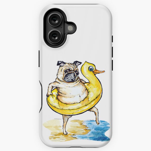 Vista previa del artículo con la obra «Pugs verano, Lobos de mar», diseñado y vendido por OhMyPug.