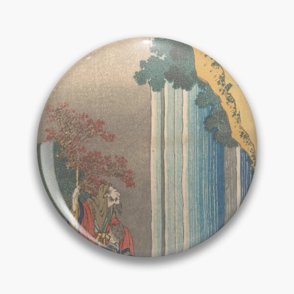Item preview, Japanese Woodcut - Ri Haku & Waterfall, 1832  designed and sold by cheeseburgercat.