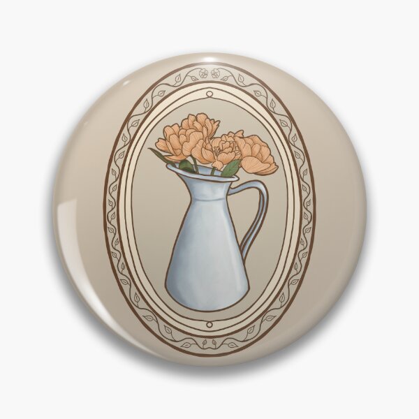 Item preview, Art Nouveau Rustic Vase with Roses designed and sold by Elizabeth Miller.
