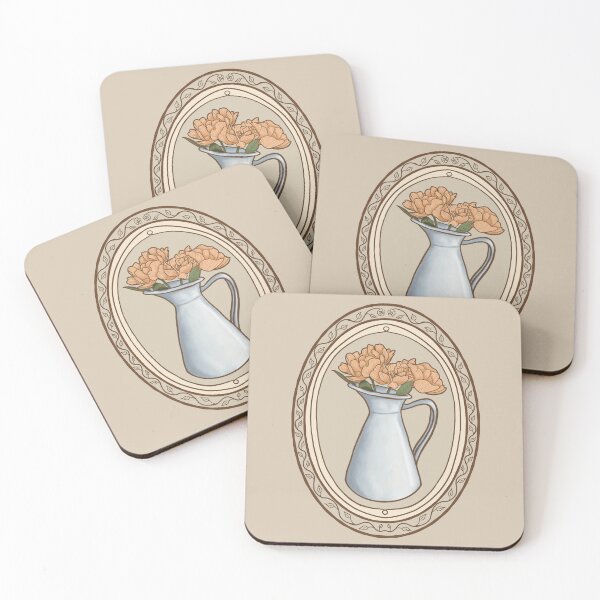 Item preview, Art Nouveau Rustic Vase with Roses designed and sold by Elizabeth Miller.
