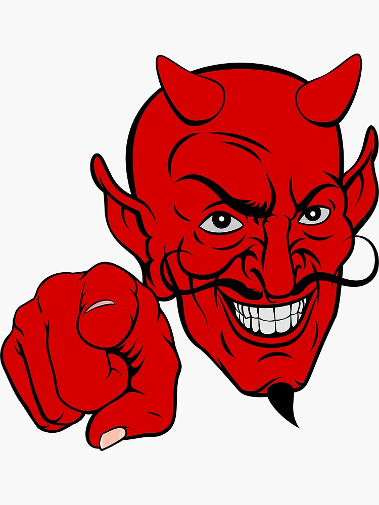 Red Devil ( HD Pixel Design )' Sticker | Spreadshirt