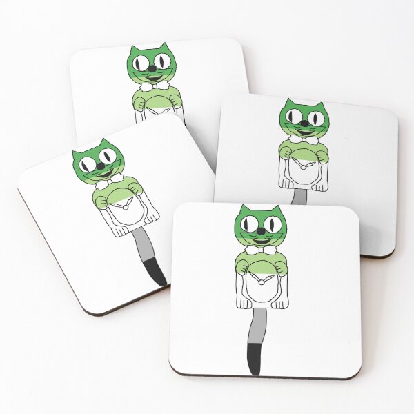 Item preview, Aromantic Cat Clock designed and sold by sproutsofart.
