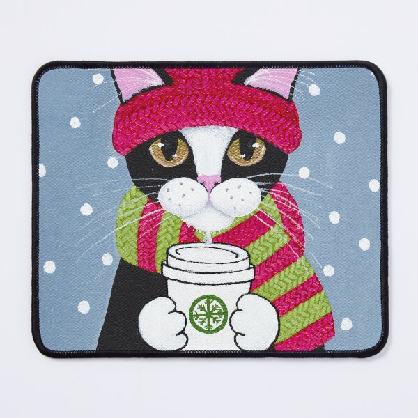 Item preview, Winter Coffee Tuxedo Cat designed and sold by KilkennyCat Art.