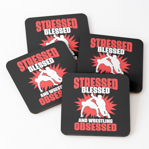 Item preview, Stressed Blessed Funny Wrestling Sports Humor For Wrestler  designed and sold by Nessshirts.