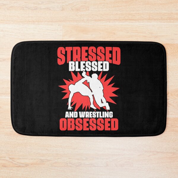 Item preview, Stressed Blessed Funny Wrestling Sports Humor For Wrestler  designed and sold by Nessshirts.