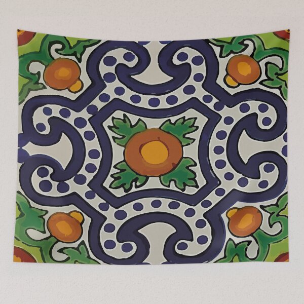 Item preview, Oranges talavera tile abstract pattern modern decoration designed and sold by T-Mex.