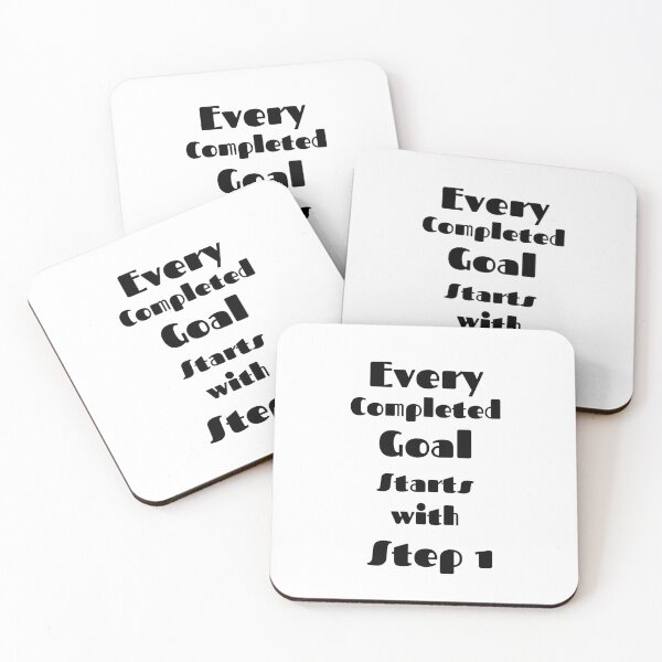 Item preview, Every Completed Goal Starts With Step 1 designed and sold by DeesTeesNThings.