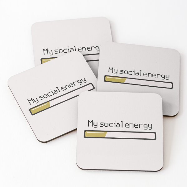 Item preview, "My social energy" Low Energy Bar designed and sold by Little Lamb's Lore.