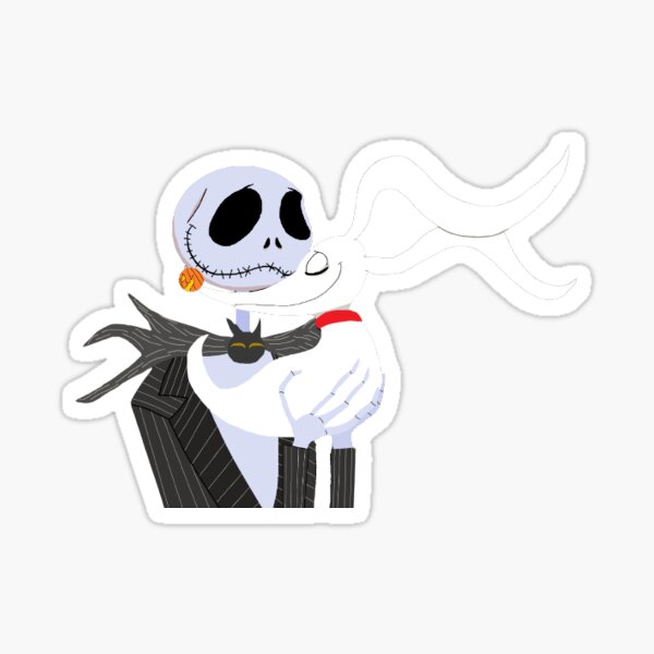 Jack Skellington nightmare before christmas sticker Sticker by idkwhatt