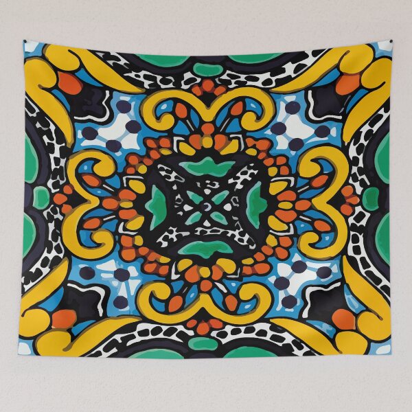 Item preview, Mexican baroque talavera tile hand painted home design designed and sold by T-Mex.