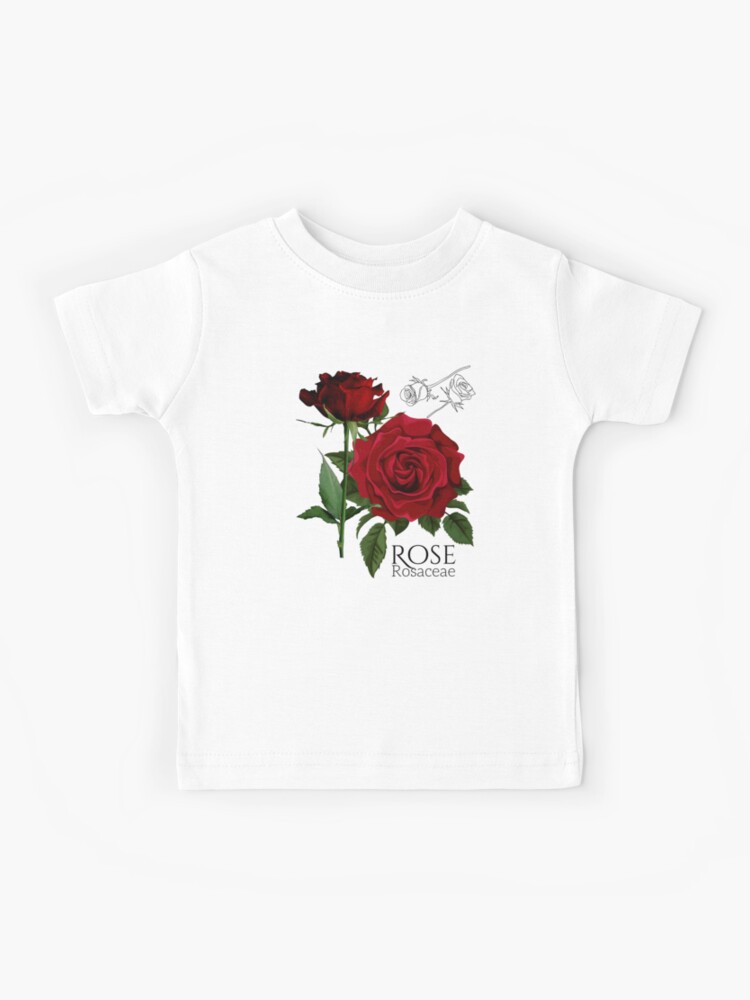 Red rose flowers illustration t shirt design