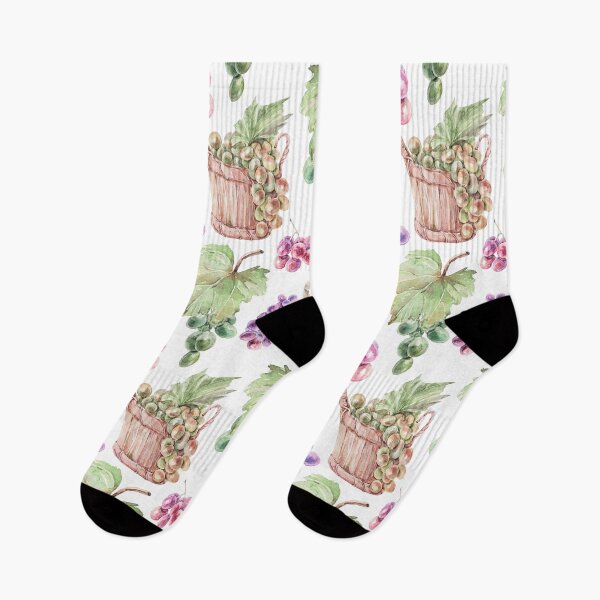 Item preview, Watercolor hand painted vine grape and cheese digital painting  designed and sold by tiana-geo.