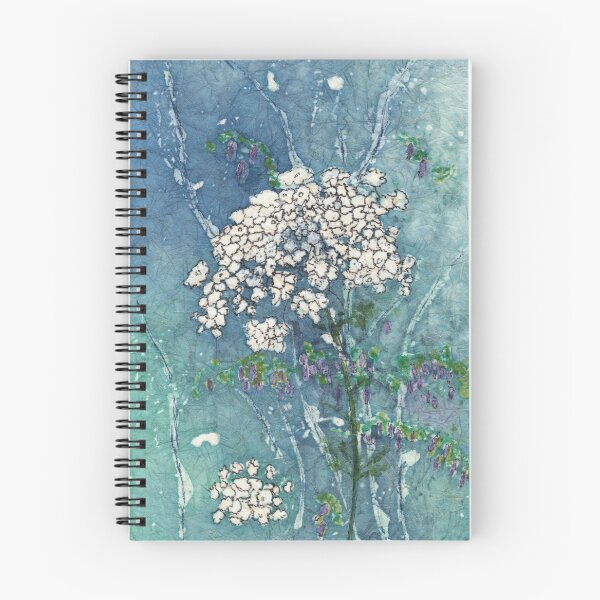 Item preview, Queen Anne's Lace and Wild Cowpeas Watercolor Batik designed and sold by The Elderberry Blossom.