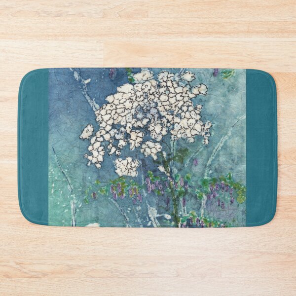 Item preview, Queen Anne's Lace and Wild Cowpeas Watercolor Batik designed and sold by The Elderberry Blossom.