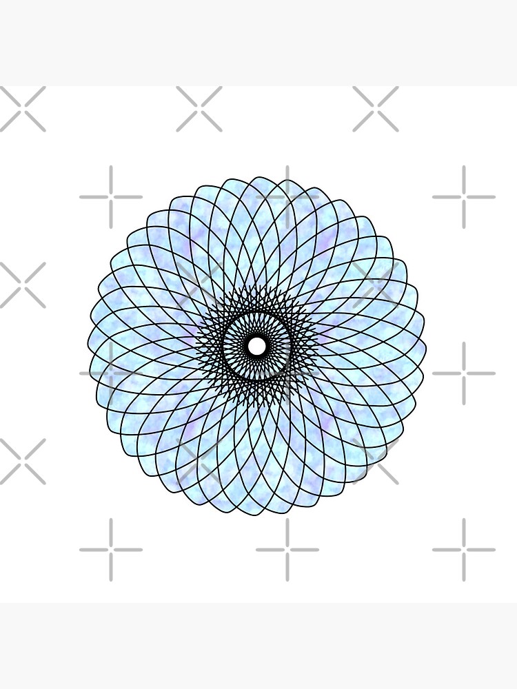 Spirograph Blue Splash pattern - Spirograph - Pin