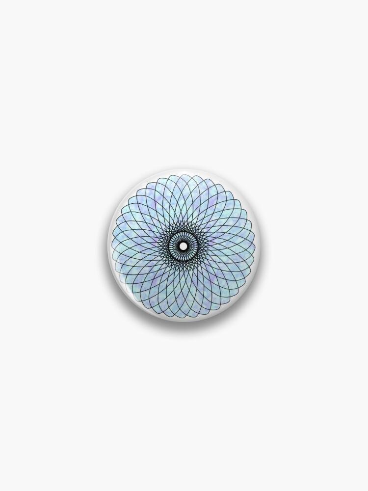 Spirograph Blue Splash pattern - Spirograph - Pin