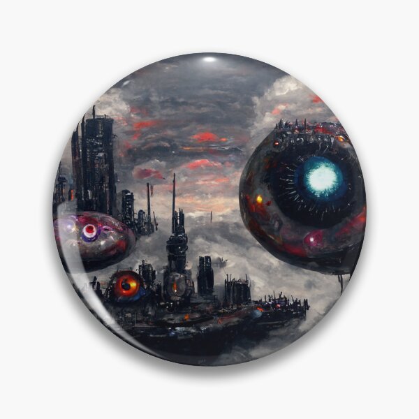 Item preview, Dark Painting of the Eyeball spaceships  designed and sold by Hubert Dungen.