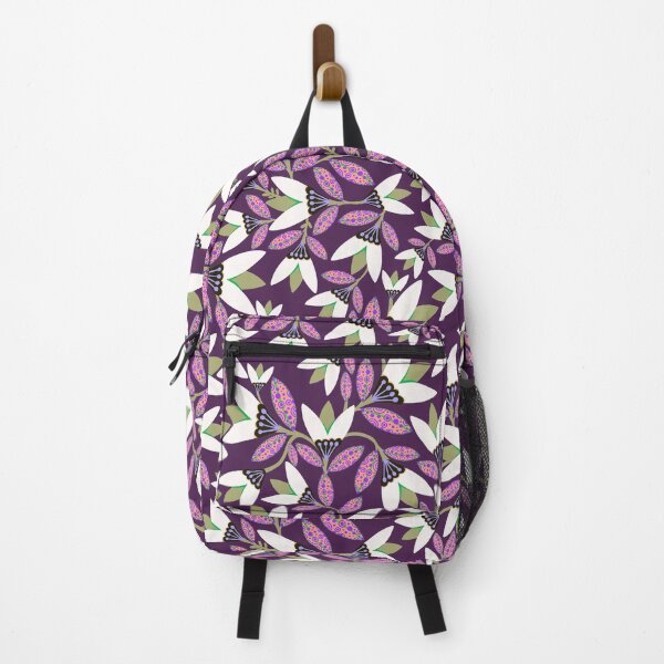 Item preview, Retro Nostalgic Tulip Pattern - Purple & White designed and sold by Squarebird.