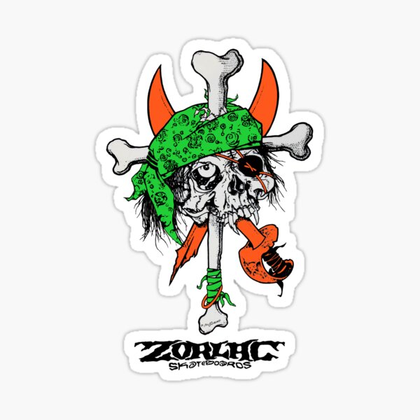Item preview, Pushead Zorlac Pirate Skull Alt 3 designed and sold by Pus Fan.