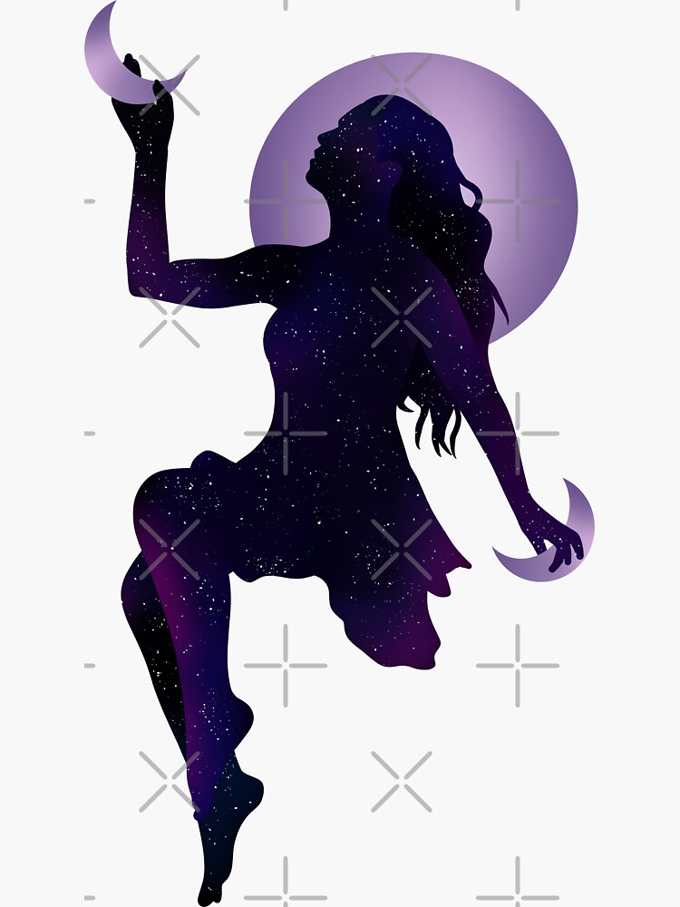 "She who Holds the Moon" Sticker for Sale by AvalonUnmuzzled Redbubble
