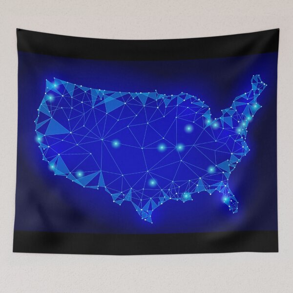 Item preview, Карта США в стиле лоу поли. designed and sold by LuckyStep.