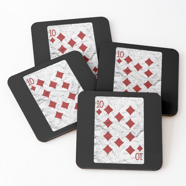 Item preview, Playing Cards 10 of Diamonds (distressed design) designed and sold by siggyspatsky.