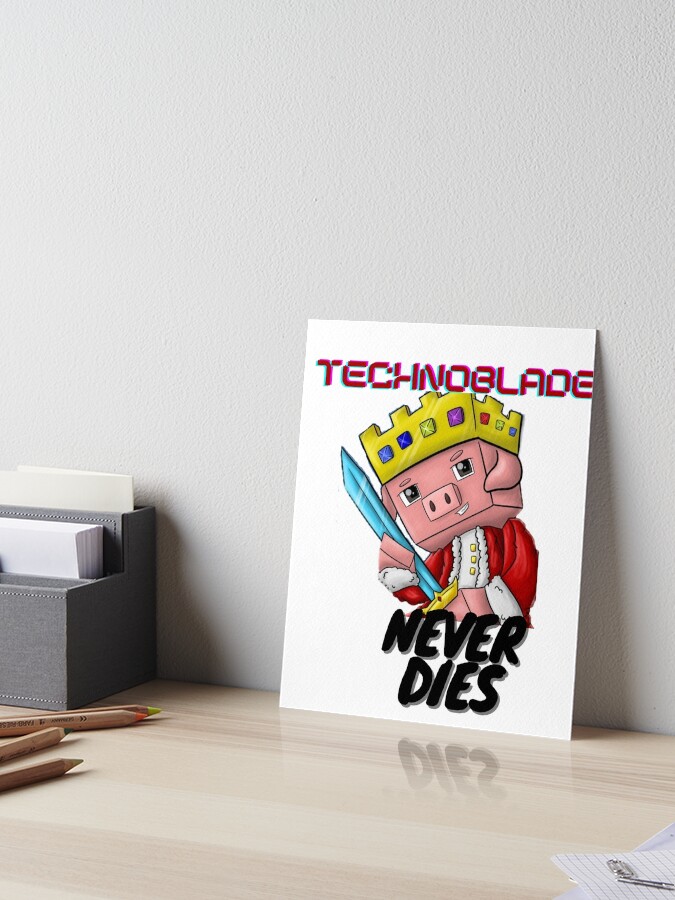 King Technoblade Never Dies - Minecraft Art Board Print for Sale