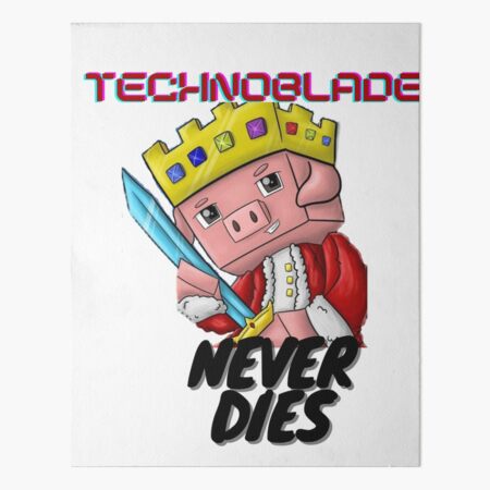 King Technoblade Never Dies - Minecraft Art Board Print for Sale