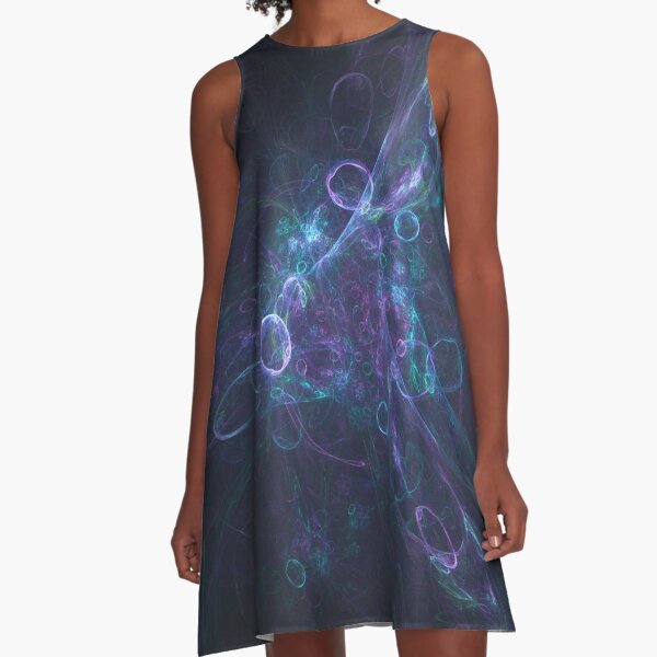 Just Keep Swimming | Fractal Art A-Line Dress