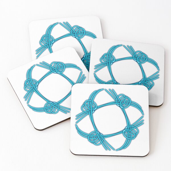 Item preview, Blue figures, abstract art designed and sold by Meo Design.