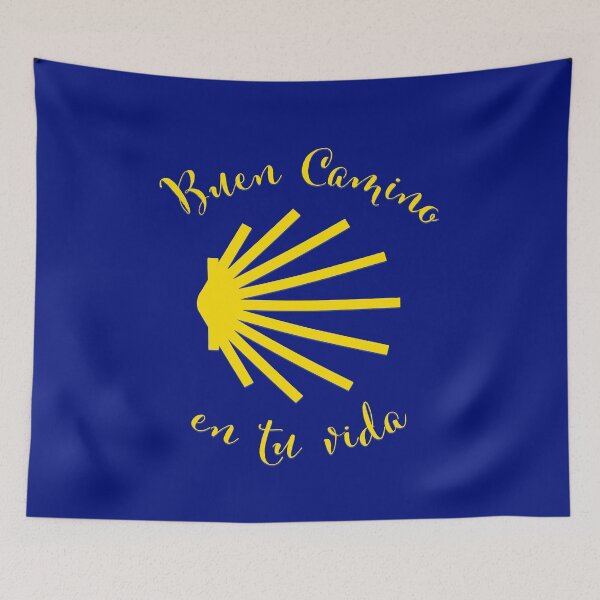 Item preview, Buen Camino en tu vida. Camino de Santiago Symbol Large Yellow Scallop Shell (sun ray like) designed and sold by Brasilia.