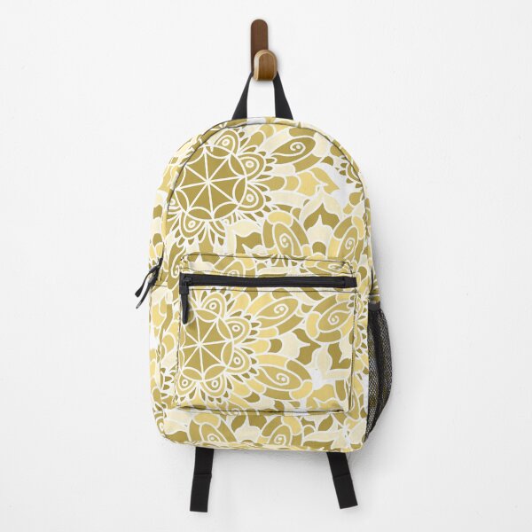 Item preview, Neutral Boho floral mandala pattern designed and sold by LaBellCreative.