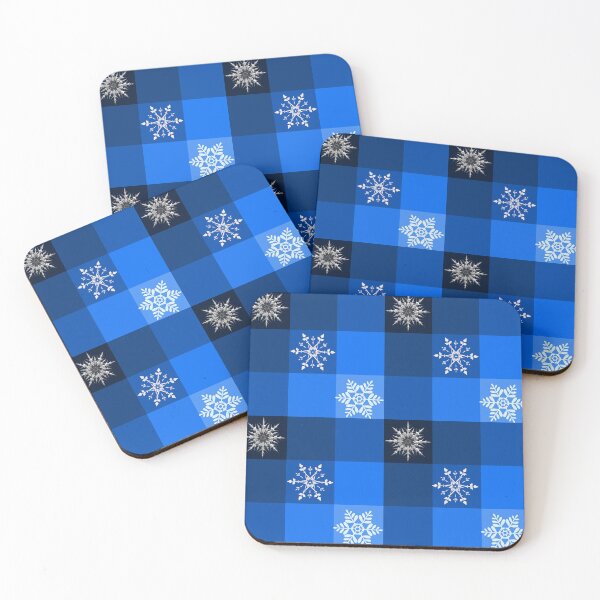Item preview, Blue plaid and snowflakes. designed and sold by imyournightmare.