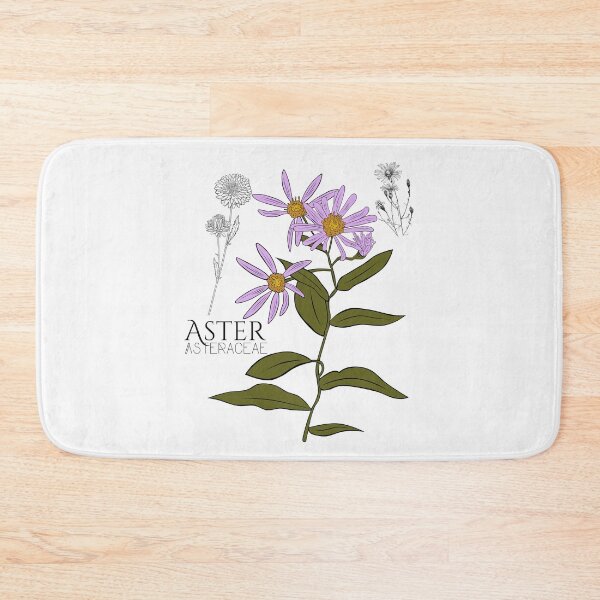 Item preview, Purple Aster Asteraceae Colorful Illustration Design designed and sold by EarthArtDesigns.