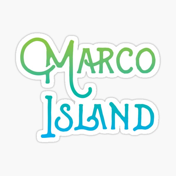 Item preview, Marco Island Florida Typographic Design designed and sold by Futurebeachbum.