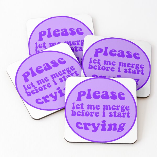 Item preview, Please let me merge before i start crying purple designed and sold by SeshStickShirts.