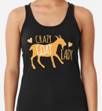Verrückte Ziege Dame Racerback Tank Top