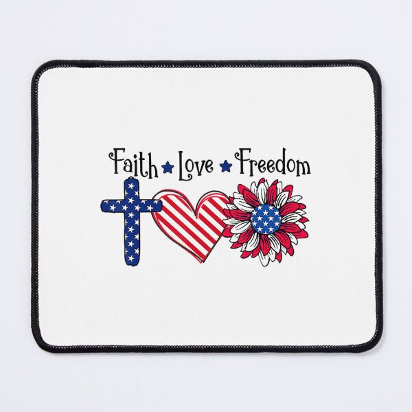 Item preview, 4Th Of July Faith Love Freedom Patriotics Usa Flag Sunflower designed and sold by mazzmurph.