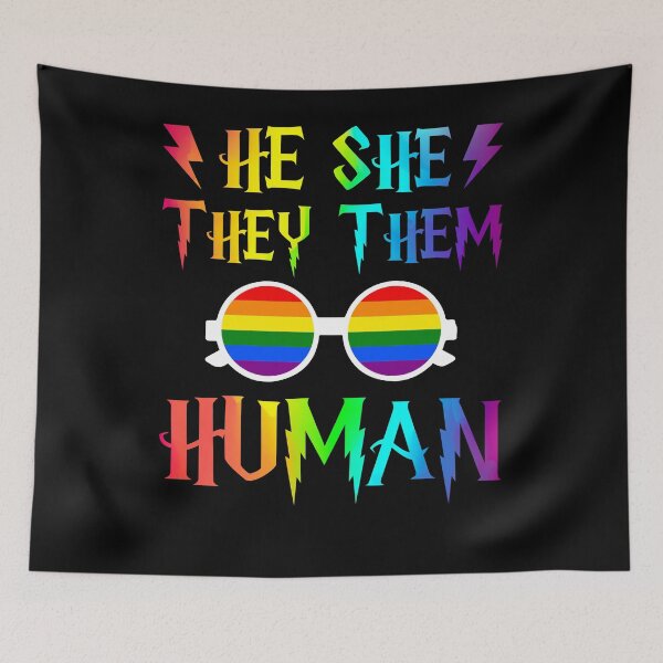 Item preview, He She They Them Human LGBTQ Gay Pride designed and sold by KaitlinxLewis.