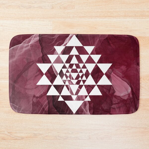 Item preview, Sri Yantra Sacred Geometry with Burgundy Smoke designed and sold by Shapes-Mania.