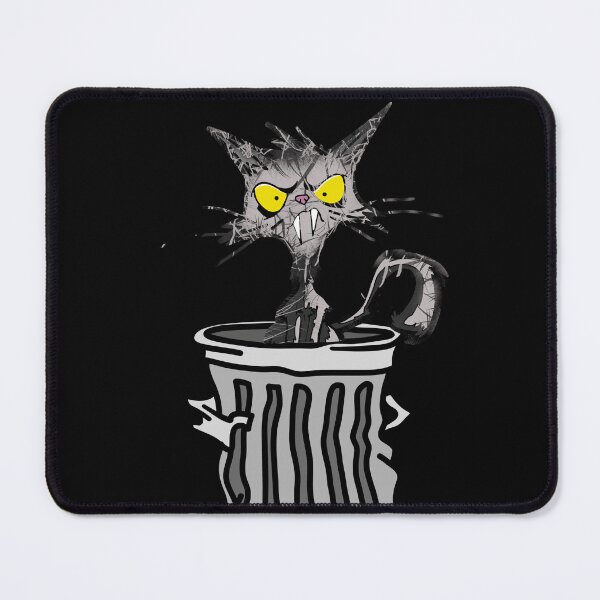 Item preview, Ugly mangy Cat in a trash can  designed and sold by Whitetailcrafts.