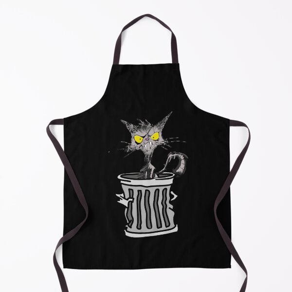 Item preview, Ugly mangy Cat in a trash can designed and sold by Whitetailcrafts.