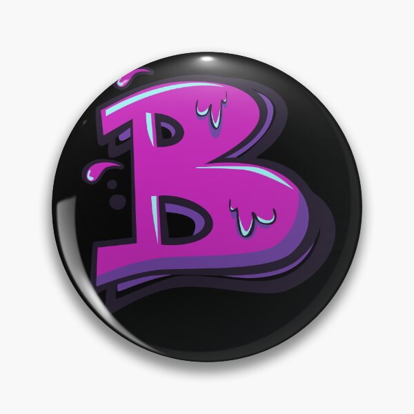 Item preview, Pourple letter B in graffiti style designed and sold by ramonparaiba.