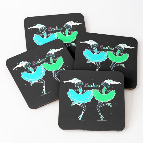 Item preview, Dancing ladies - Invert color effect designed and sold by Shirley cute art .