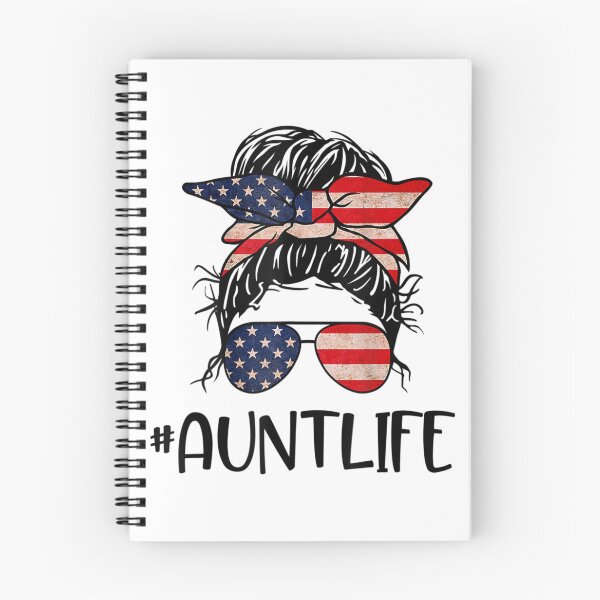 Artikelvorschau, All American Tante Life 4. Juli Messy Bun Usa Flag entworfen und verkauft von mazzmurph.