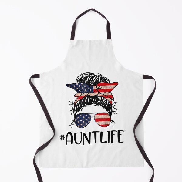 Item preview, All American Aunt Life 4Th Of July Messy Bun Usa Flag designed and sold by mazzmurph.